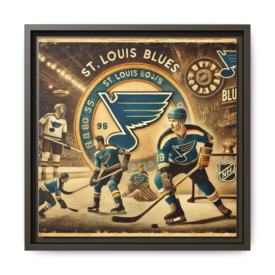 "Vintage St. Louis Blues"  - Matte Canvas, Framed