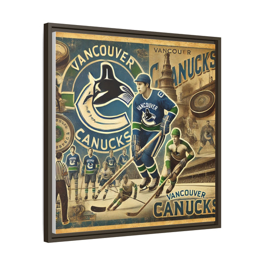 "Vintage Vancouver Canucks"  - Matte Canvas, Framed
