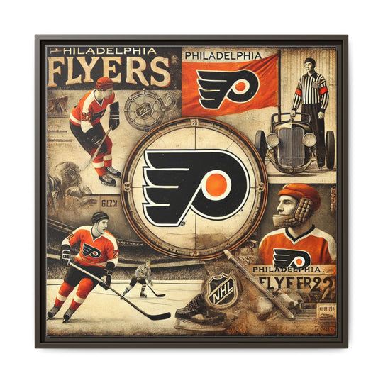 "Vintage Philadelphia Flyers"  - Matte Canvas, Framed