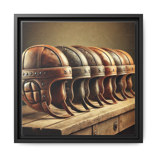 "Vintage Helmets  - Matte Canvas, Framed