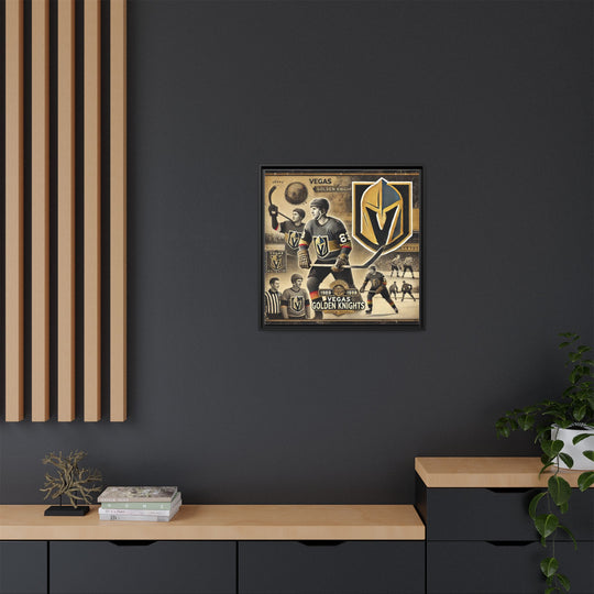 "Vintage Vegas Knights"  - Matte Canvas, Framed
