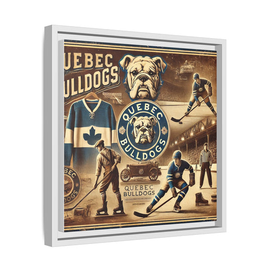 "Vintage Quebec Bulldogs"  - Matte Canvas, Framed