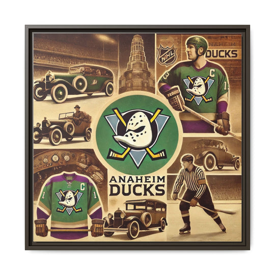 "Vintage Anaheim Ducks"  - Matte Canvas, Framed