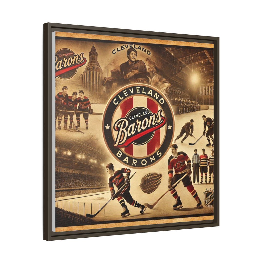 "Vintage Cleveland Barons"  - Matte Canvas, Framed