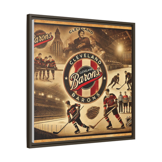 "Vintage Cleveland Barons"  - Matte Canvas, Framed