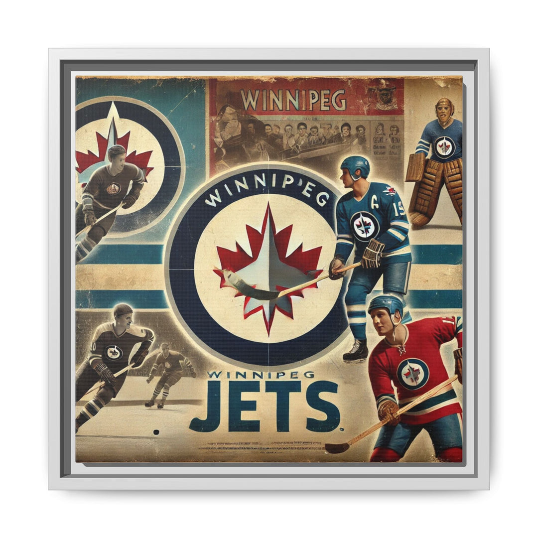 "Vintage Winnipeg Jets"  - Matte Canvas, Framed