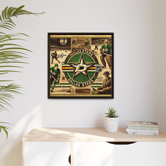 "Vintage Dallas Stars"  - Matte Canvas, Framed