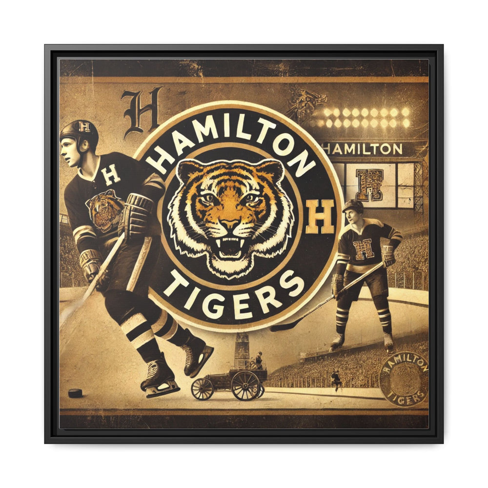 "Vintage Hamilton Tigers"  - Matte Canvas, Framed