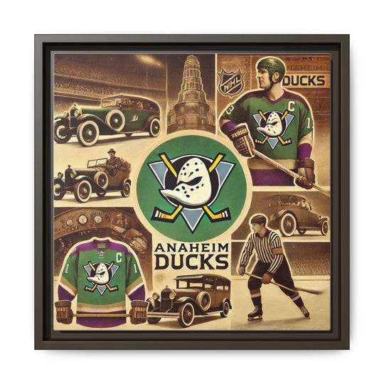 "Vintage Anaheim Ducks"  - Matte Canvas, Framed