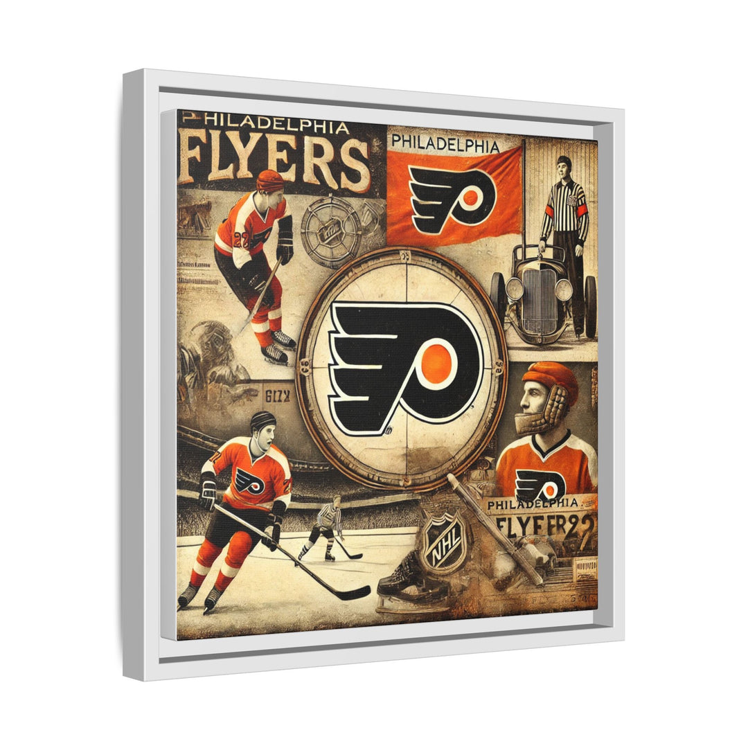 "Vintage Philadelphia Flyers"  - Matte Canvas, Framed
