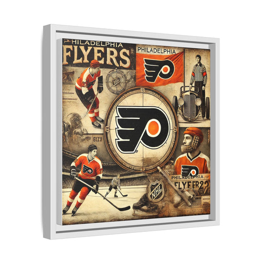"Vintage Philadelphia Flyers"  - Matte Canvas, Framed