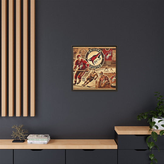 "Vintage Arizona Coyotes"  - Matte Canvas, Framed