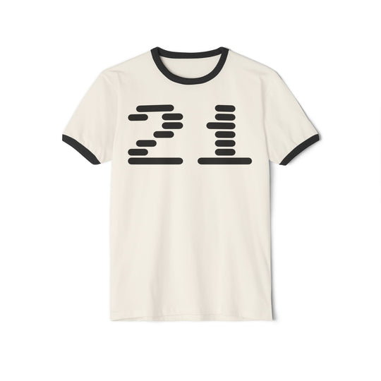 "Ringer #21" - Cotton Ringer T-Shirt