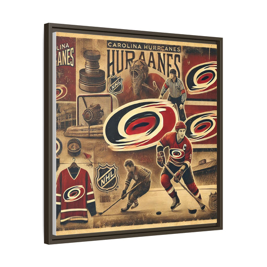 "Vintage Carolina Hurricanes"  - Matte Canvas, Framed