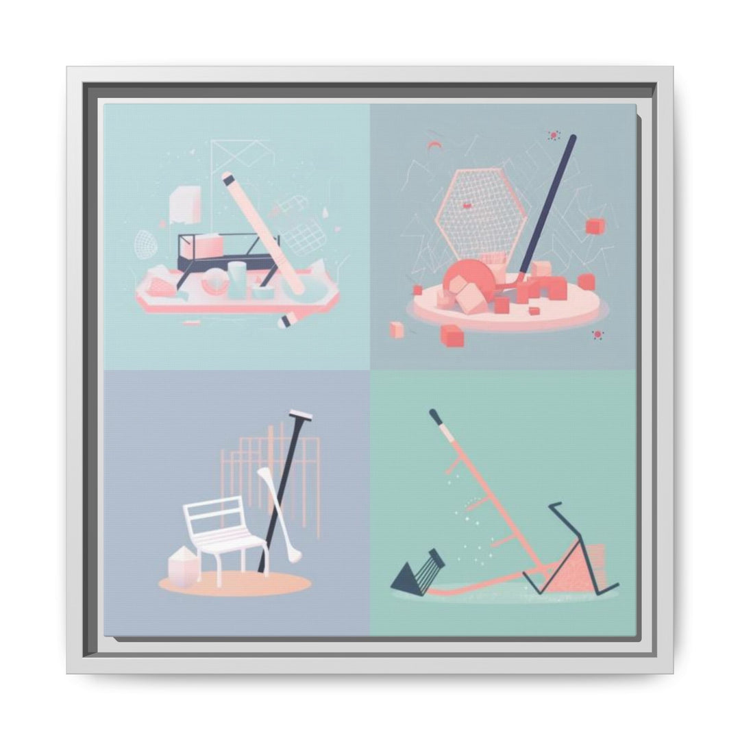 "Relaxing & Hockey"  - Matte Canvas, Framed