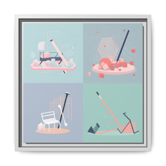 "Relaxing & Hockey"  - Matte Canvas, Framed