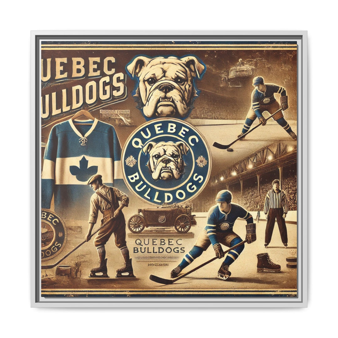"Vintage Quebec Bulldogs"  - Matte Canvas, Framed
