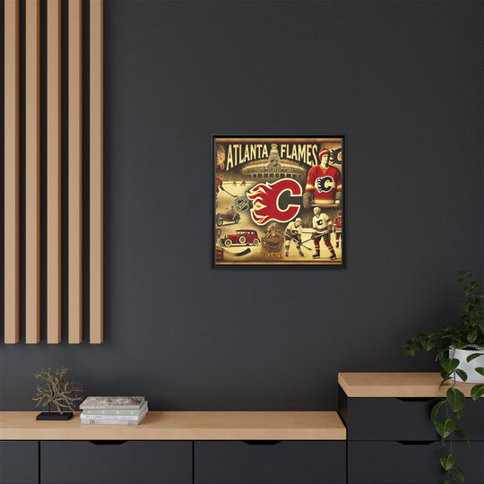 "Vintage Atlanta Flames"  - Matte Canvas, Framed