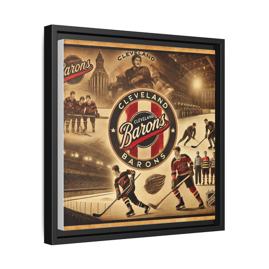 "Vintage Cleveland Barons"  - Matte Canvas, Framed