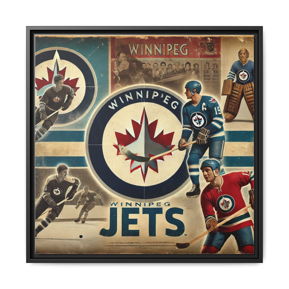 "Vintage Winnipeg Jets"  - Matte Canvas, Framed