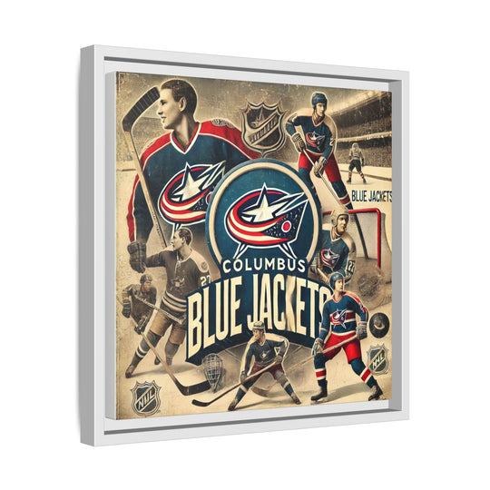 "Vintage Columbus Blue Jackets"  - Matte Canvas, Framed