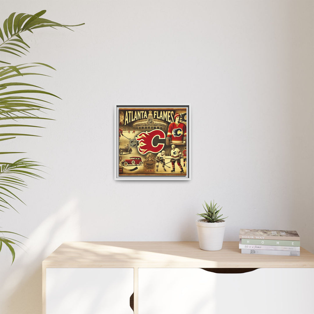 "Vintage Atlanta Flames"  - Matte Canvas, Framed