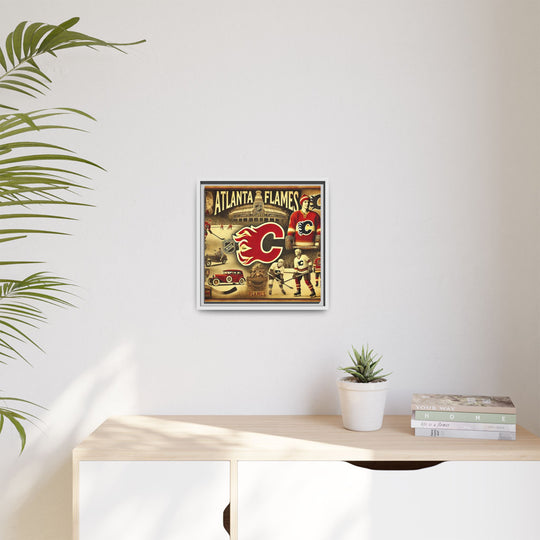 "Vintage Atlanta Flames"  - Matte Canvas, Framed