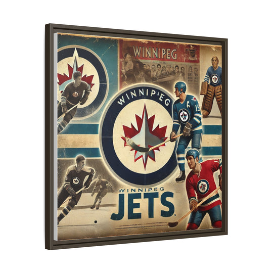 "Vintage Winnipeg Jets"  - Matte Canvas, Framed