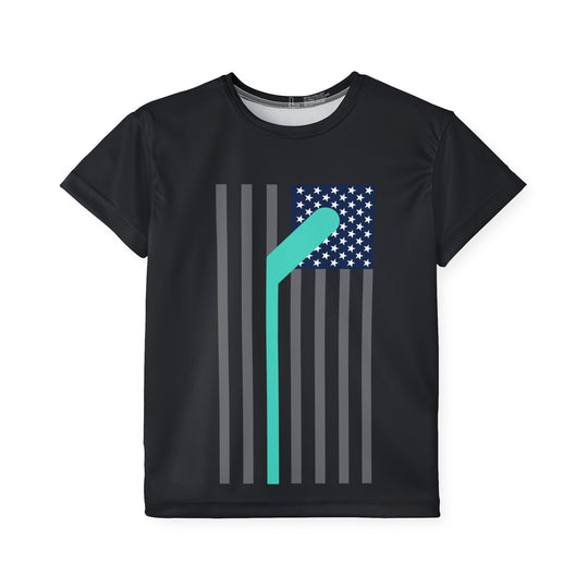 "Big Stick Over Flag" - Kids Sports T-Shirt