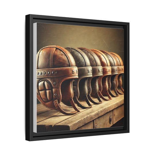 "Vintage Helmets  - Matte Canvas, Framed