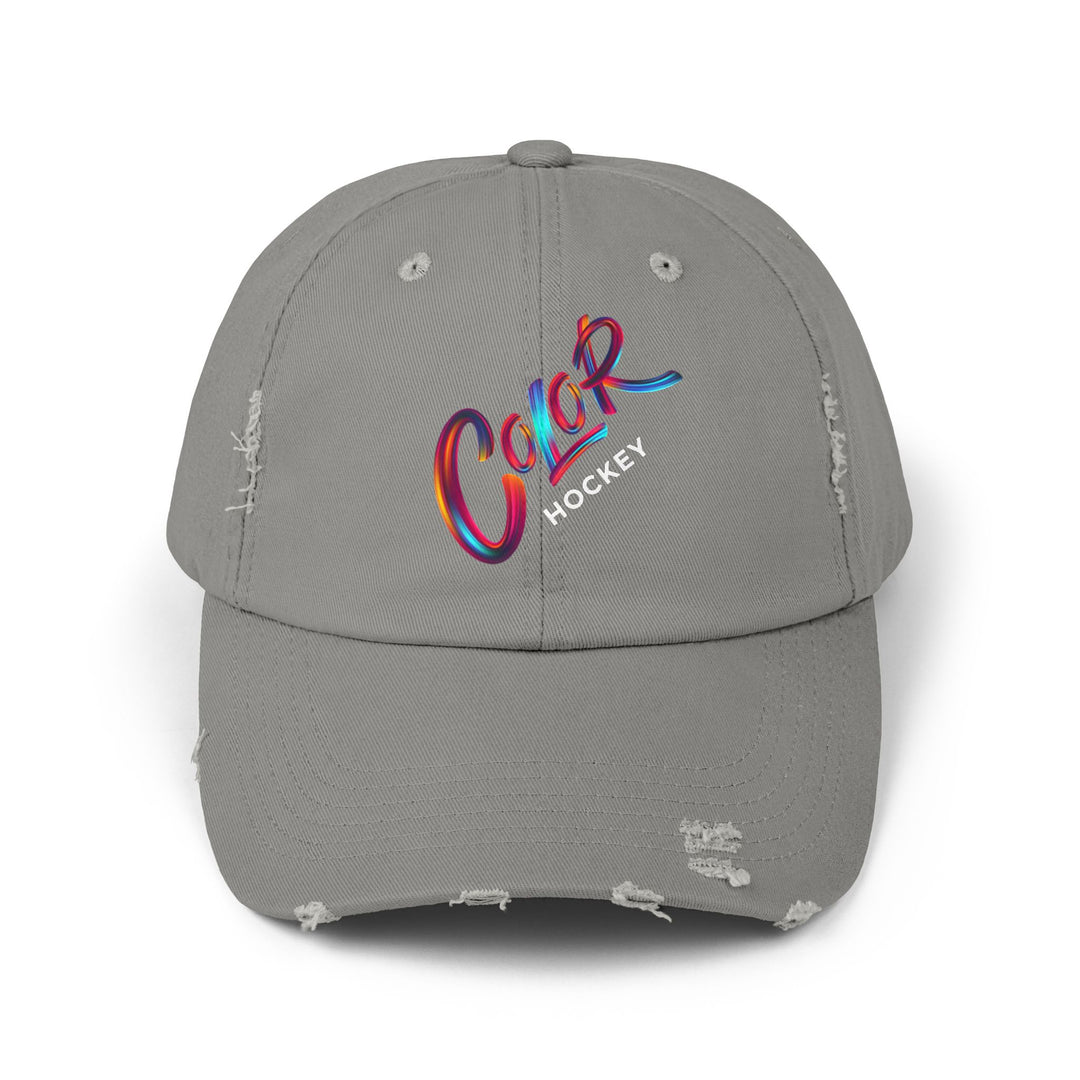 "Color Hockey" -  Distressed Cap