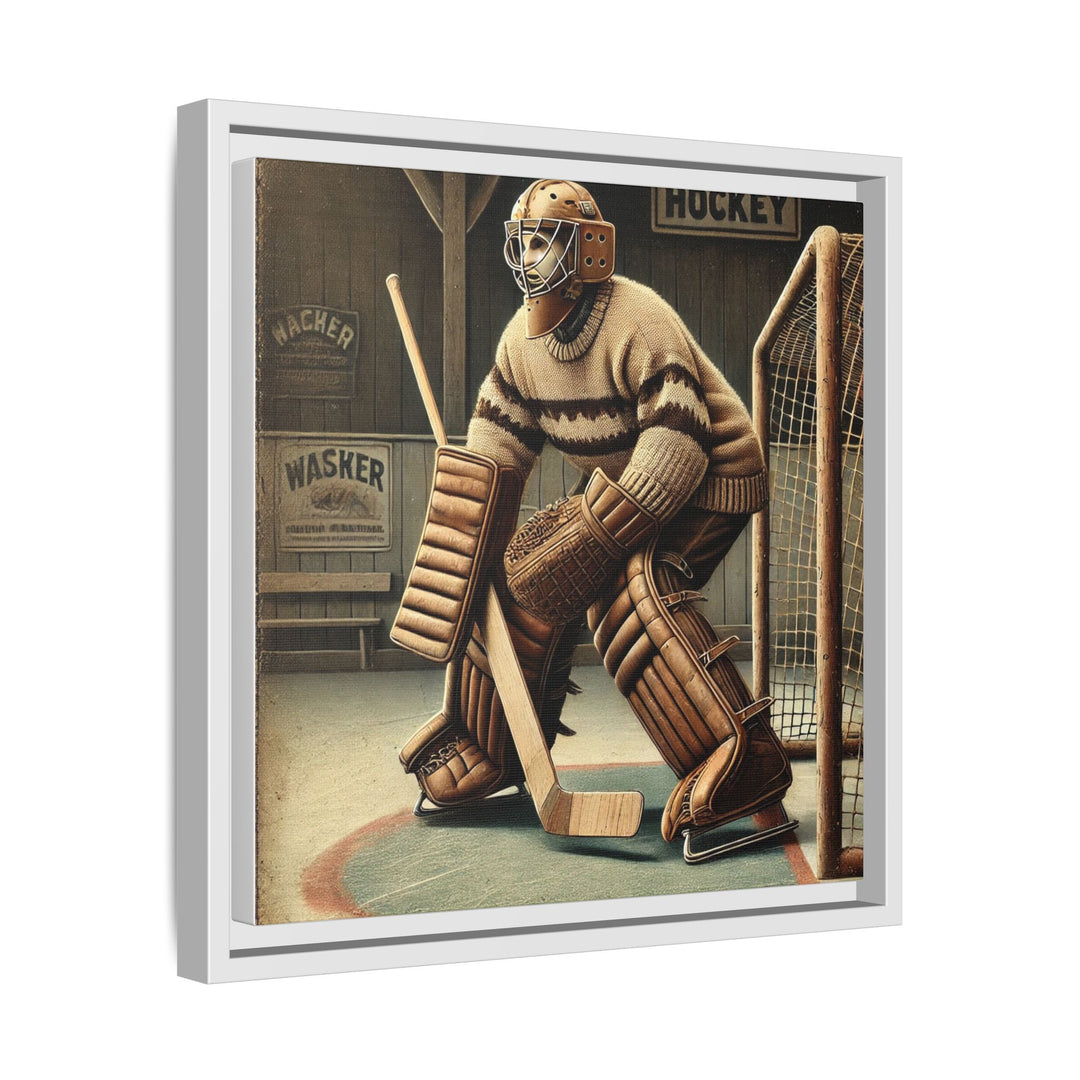 "Vintage Goalie"  - Matte Canvas, Framed