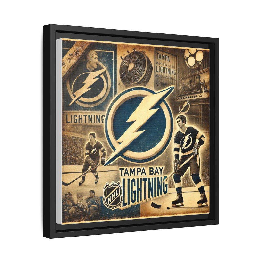 "Vintage Tampa Bay Lightning"  - Matte Canvas, Framed