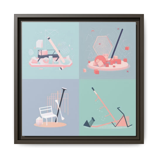 "Relaxing & Hockey"  - Matte Canvas, Framed