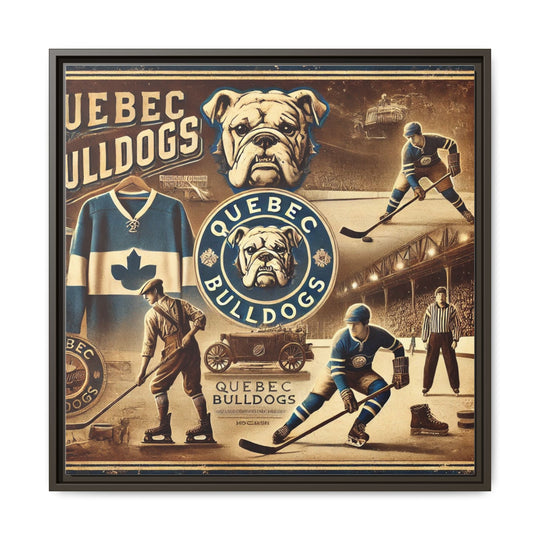 "Vintage Quebec Bulldogs"  - Matte Canvas, Framed