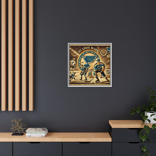 "Vintage St. Louis Blues"  - Matte Canvas, Framed