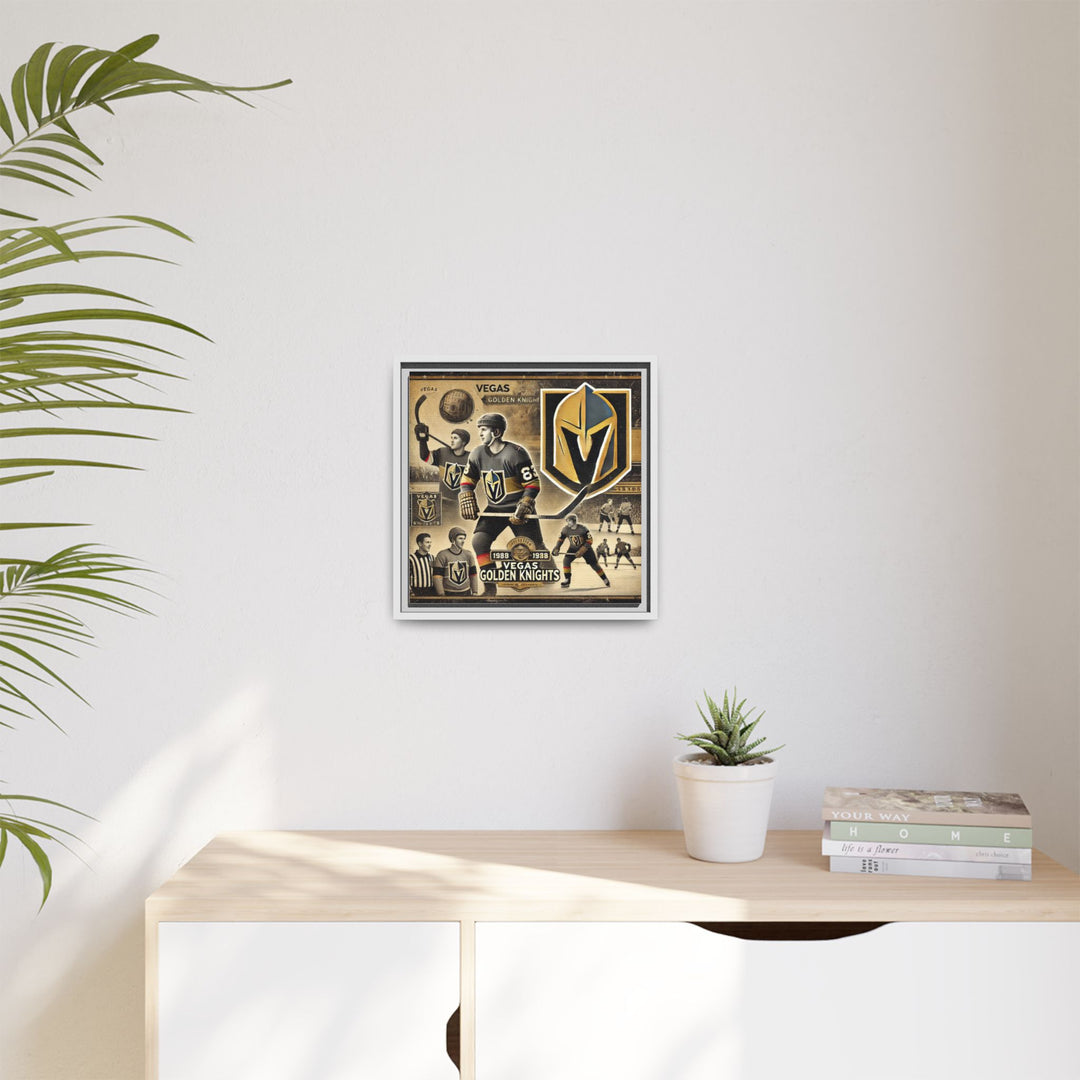"Vintage Vegas Knights"  - Matte Canvas, Framed