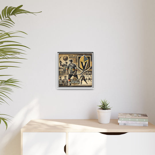 "Vintage Vegas Knights"  - Matte Canvas, Framed