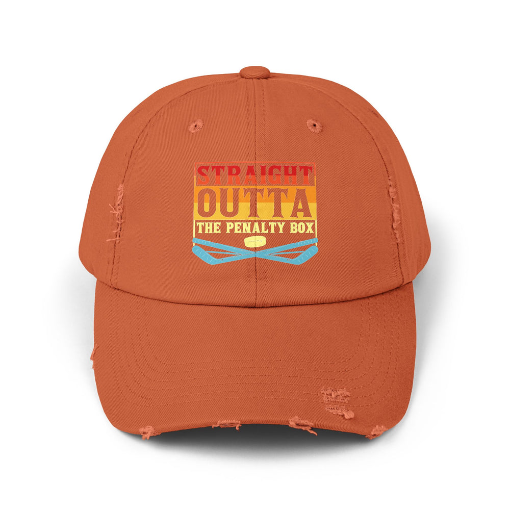 "Straight Out Of The Penalty Box" -  Distressed Cap