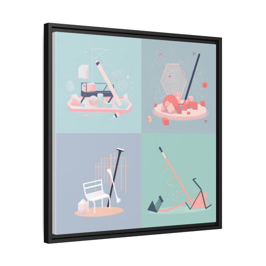 "Relaxing & Hockey"  - Matte Canvas, Framed