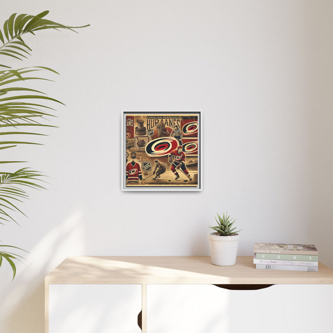 "Vintage Carolina Hurricanes"  - Matte Canvas, Framed