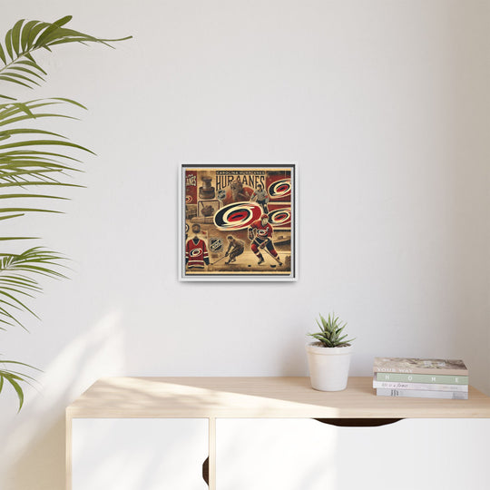 "Vintage Carolina Hurricanes"  - Matte Canvas, Framed