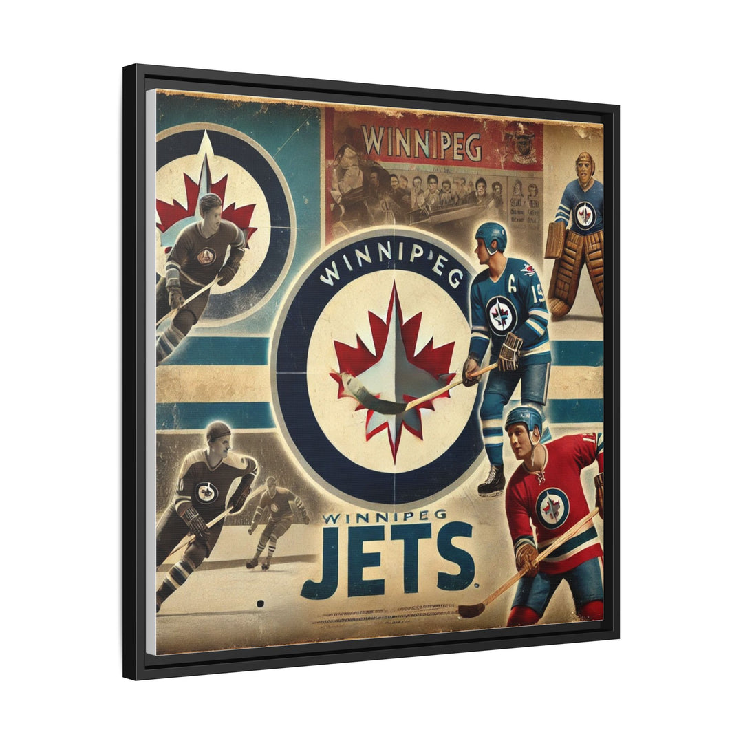"Vintage Winnipeg Jets"  - Matte Canvas, Framed