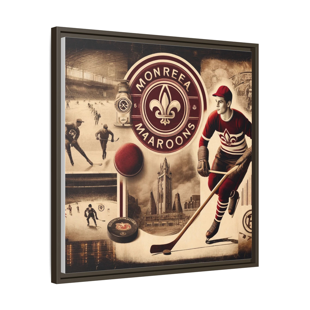 "Vintage Montreal Maroons"  - Matte Canvas, Framed
