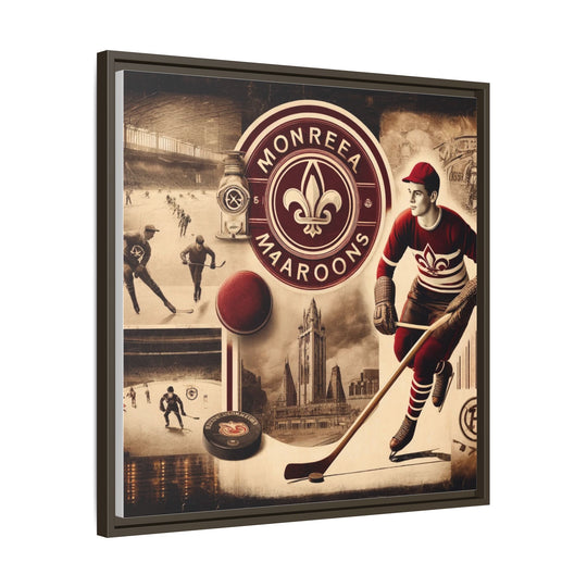 "Vintage Montreal Maroons"  - Matte Canvas, Framed