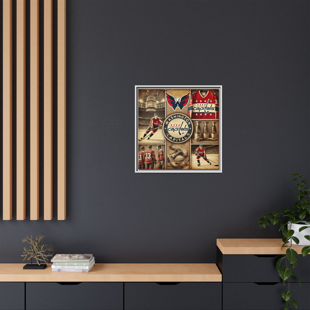 "Vintage Washington Capitals"  - Matte Canvas, Framed