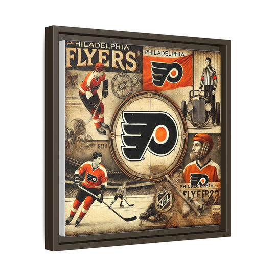 "Vintage Philadelphia Flyers"  - Matte Canvas, Framed
