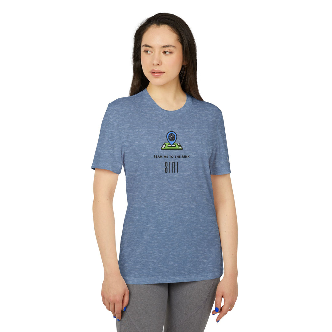 "Beam Me To The Rink Siri" - adidas Sport T-shirt