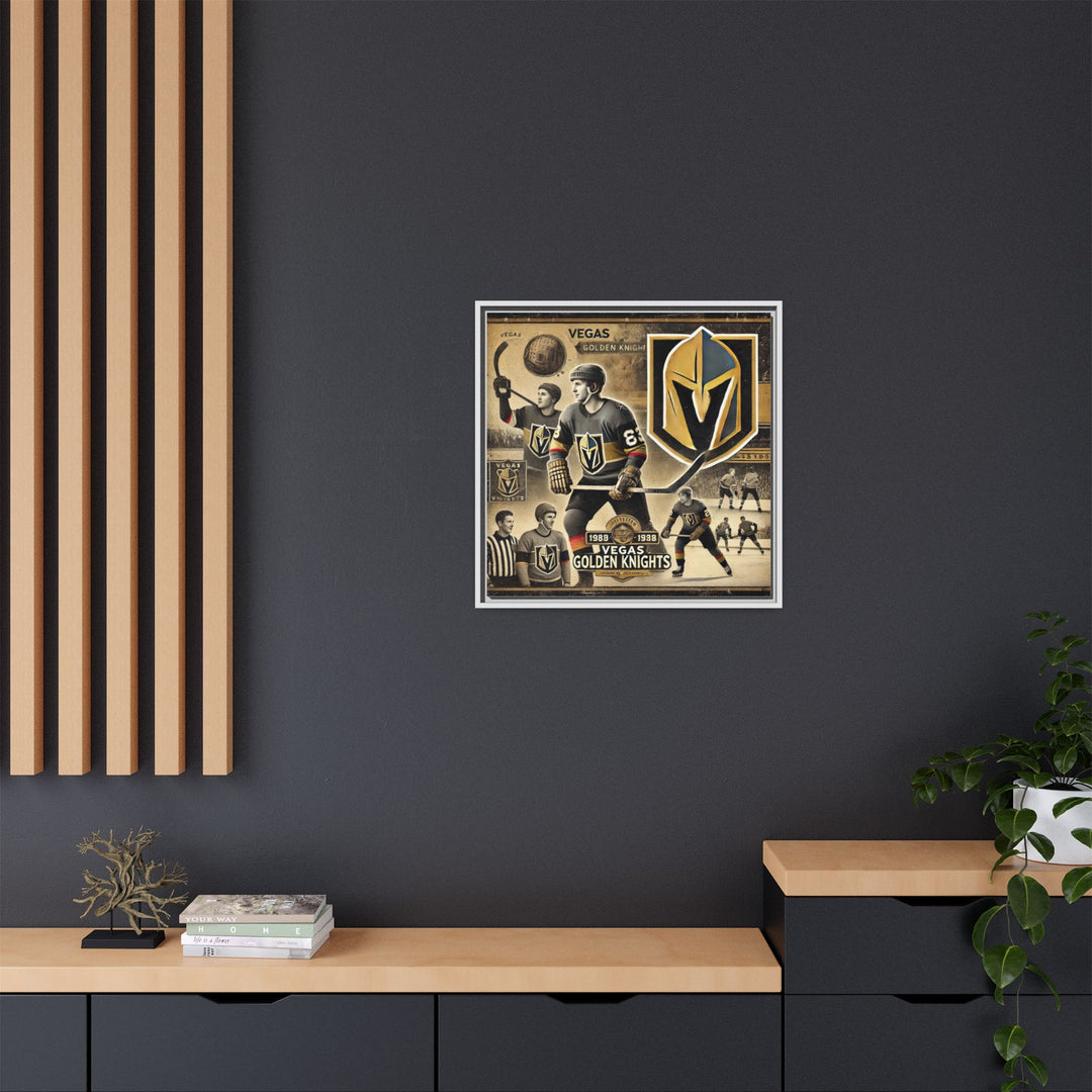 "Vintage Vegas Knights"  - Matte Canvas, Framed