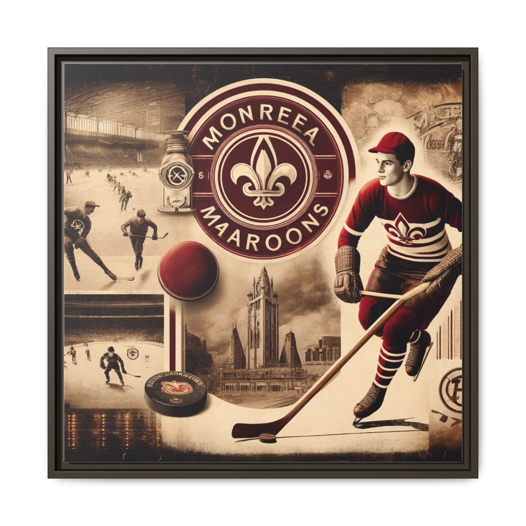 "Vintage Montreal Maroons"  - Matte Canvas, Framed